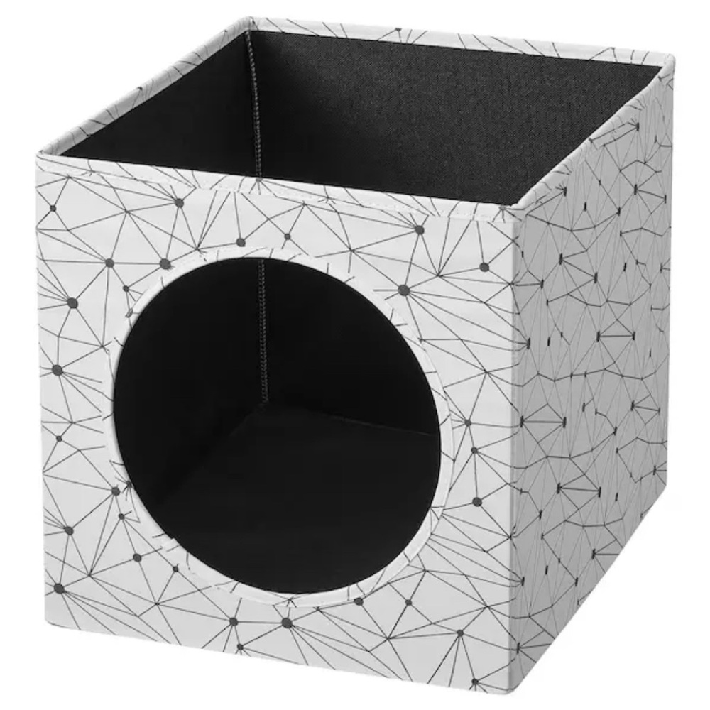 IKEA Lurvig black and white cat house Ikea cat cube 13 x 13 x15 NEW Discontinued